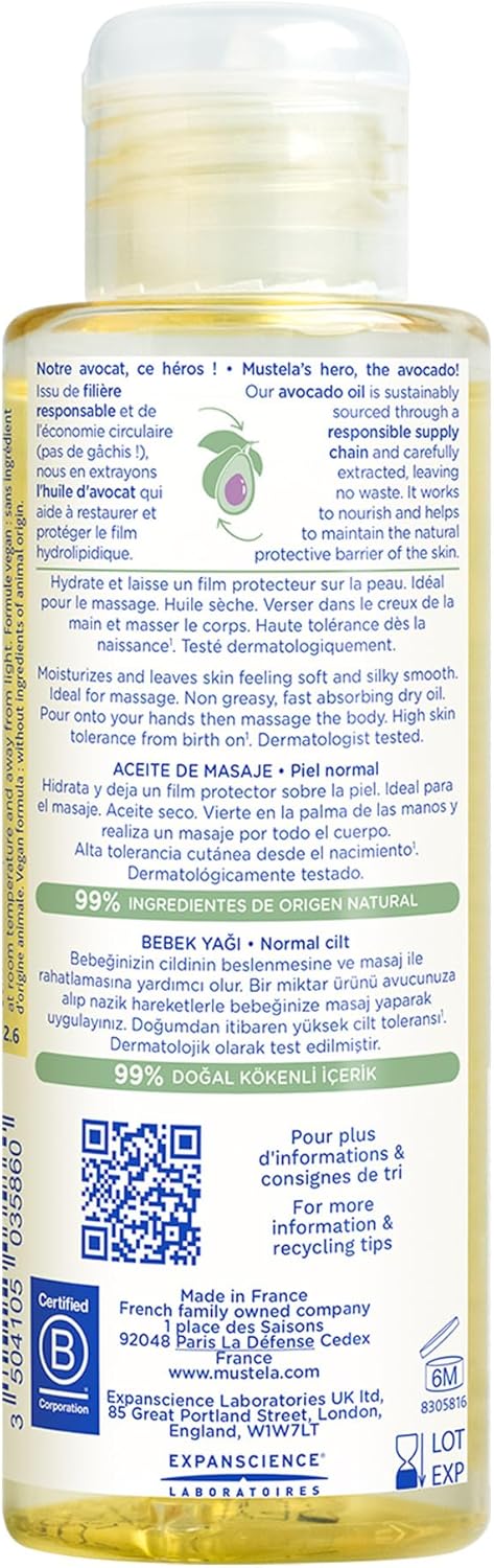 Mustela Bébé Baby Oil Normal Skin, Almond